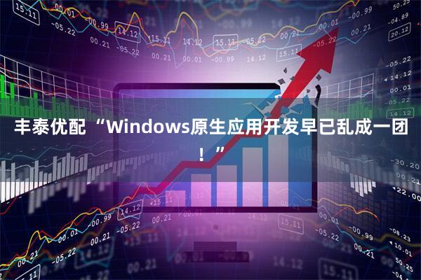 丰泰优配 “Windows原生应用开发早已乱成一团！”