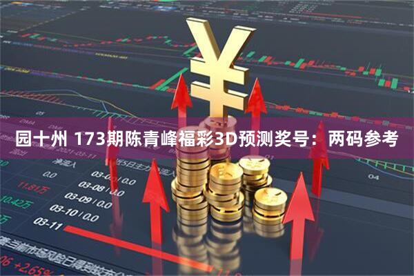 园十州 173期陈青峰福彩3D预测奖号：两码参考